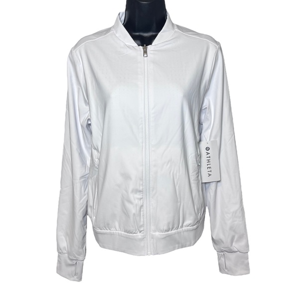 Athleta A-Game Reversible White Bomber Jacket - Picture 5 of 14